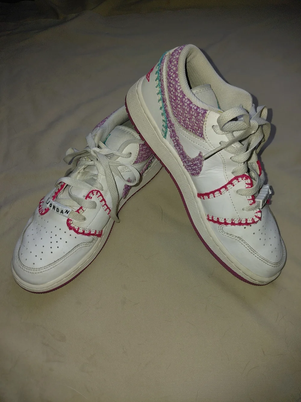 Jordan white leather